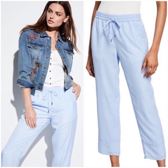 Joie Ceylon Cropped Straight Leg Pants in Cornflower - Picture 8 of 8